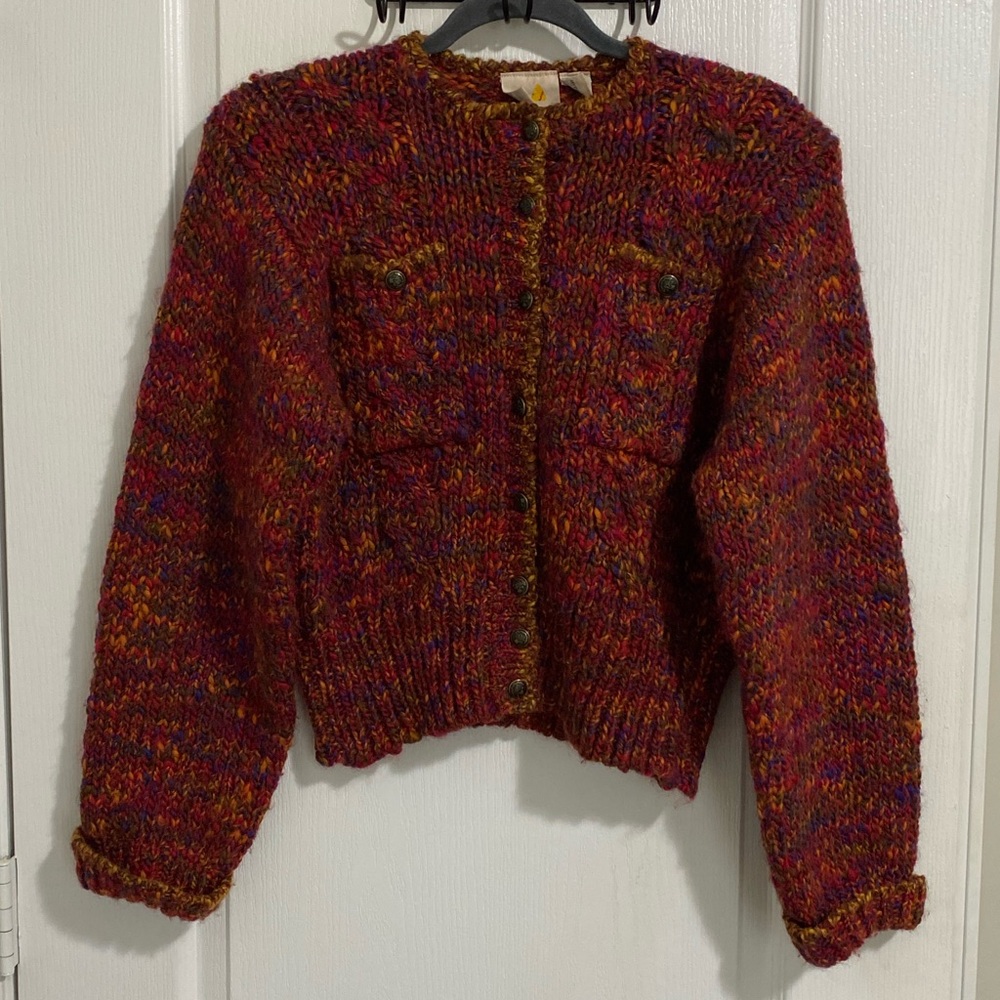 Vintage Liz Claiborne Wool Knit‎ Cardigan